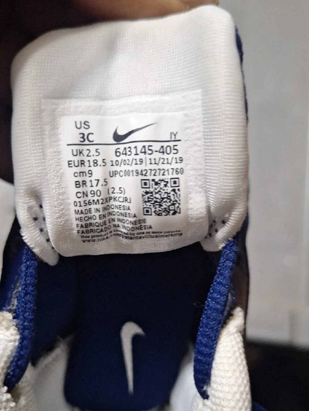 Nike Navy and Red Baby Walker Sneakers
